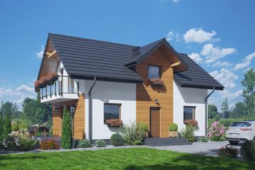  Projekt domu Jugów aa 70 (KRP2628) - projekt domu parterowego z poddaszem - Zdjęcie 1