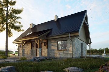  Projekt domu Ziomek bez garażu [B] (WRF2347) - projekt domu parterowego z poddaszem - Zdjęcie 3