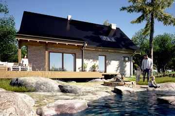  Projekt domu Ziomek bez garażu [B] (WRF2347) - projekt domu parterowego z poddaszem - Zdjęcie 4