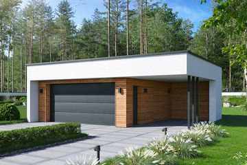  Projekt garażu BK-5 (WWC1005) - projekt garażu parterowego - Zdjęcie 1