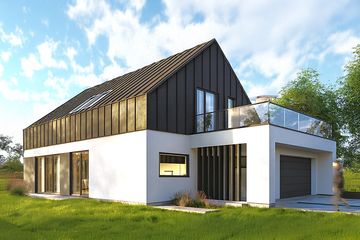  Projekt domu FX-151 (PZB1078) - projekt domu parterowego z poddaszem - Zdjęcie 1