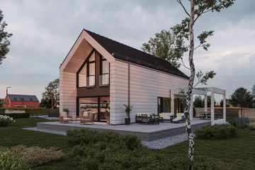  Projekt domu Stodoła - drewniany (GDE1032) - projekt domu parterowego z poddaszem - Zdjęcie 3