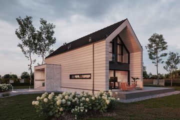  Projekt domu Stodoła - drewniany (GDE1032) - projekt domu parterowego z poddaszem - Zdjęcie 1