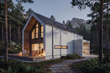  Projekt domu Stodoła - drewniany (GDE1032) - projekt domu parterowego z poddaszem - Zdjęcie 9