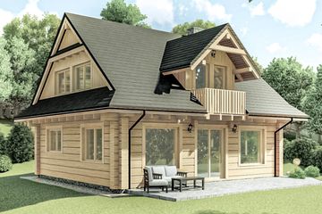  Projekt domu L-309 (SLU1025) - projekt domu parterowego z poddaszem - Zdjęcie 1