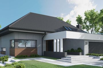  Projekt domu HomeKoncept 33 wariant 1 (KRX1218) - projekt domu parterowego z poddaszem - Zdjęcie 2