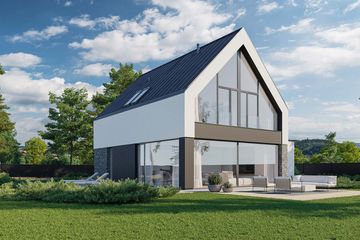  Projekt domu HomeKoncept 100 wariant 02 (KRX1220) - projekt domu parterowego z poddaszem - Zdjęcie 4