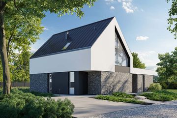  Projekt domu HomeKoncept 100 wariant 03 (KRX1219) - projekt domu parterowego z poddaszem - Zdjęcie 2