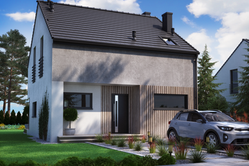  Projekt domu KA255 T (PKT1263) - projekt domu parterowego z poddaszem - Zdjęcie 2