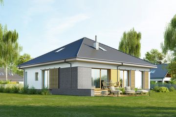  Projekt domu E-266 (WAX1215) - projekt domu parterowego - Zdjęcie 2