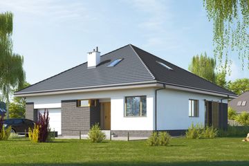  Projekt domu E-266a (WAX1216) - projekt domu parterowego - Zdjęcie 1