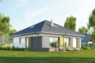  Projekt domu E-266a (WAX1216) - projekt domu parterowego - Zdjęcie 2