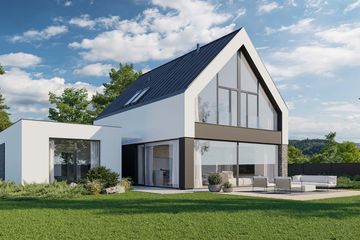  Projekt domu HomeKoncept 100 wariant 05 (KRX1222) - projekt domu parterowego z poddaszem - Zdjęcie 1