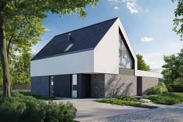  Projekt domu HomeKoncept 100 wariant 05 (KRX1222) - projekt domu parterowego z poddaszem - Zdjęcie 2