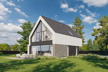  Projekt domu HomeKoncept 100 wariant 05 (KRX1222) - projekt domu parterowego z poddaszem - Zdjęcie 5