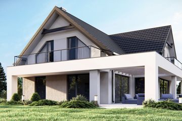  Projekt domu uA60v1 (WCB1385) - projekt domu parterowego z poddaszem - Zdjęcie 2