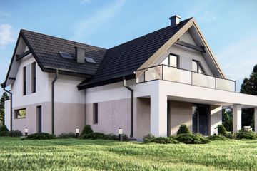  Projekt domu uA60v1 (WCB1385) - projekt domu parterowego z poddaszem - Zdjęcie 4