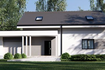  Projekt domu uA107 (WCB1386) - projekt domu parterowego z poddaszem - Zdjęcie 2