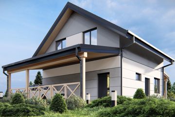  Projekt domu uA111 (WCB1387) - projekt domu parterowego z poddaszem - Zdjęcie 3