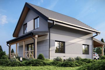  Projekt domu uA111 (WCB1387) - projekt domu parterowego z poddaszem - Zdjęcie 4