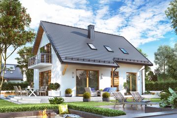  Projekt domu BW-36 wariant 18 bez garażu (JGC1249) - projekt domu parterowego z poddaszem - Zdjęcie 1