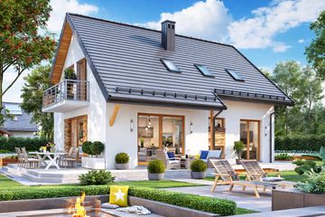  Projekt domu BW-36 wariant 18 bez garażu (JGC1249) - projekt domu parterowego z poddaszem - Zdjęcie 1