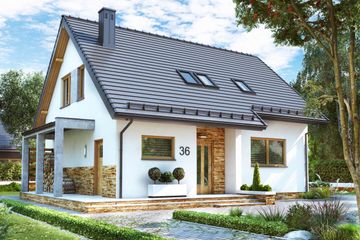  Projekt domu BW-36 wariant 18 bez garażu (JGC1249) - projekt domu parterowego z poddaszem - Zdjęcie 3