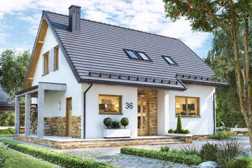  Projekt domu BW-36 wariant 18 bez garażu (JGC1249) - projekt domu parterowego z poddaszem - Zdjęcie 3