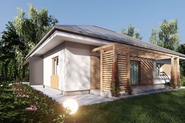  Projekt domu uA295v1 (WCB1393) - projekt domu parterowego - Zdjęcie 2
