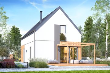  Projekt domu Ada bez garażu [B] (WRF2351) - projekt domu parterowego z poddaszem - Zdjęcie 2