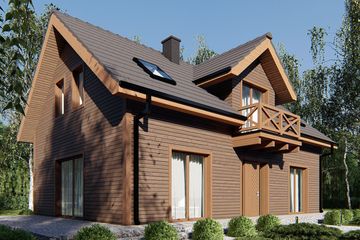  Projekt domu uA293 (WCB1397) - projekt domu parterowego z poddaszem - Zdjęcie 3