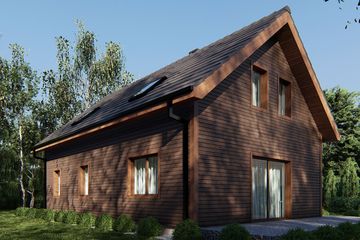  Projekt domu uA293 (WCB1397) - projekt domu parterowego z poddaszem - Zdjęcie 4