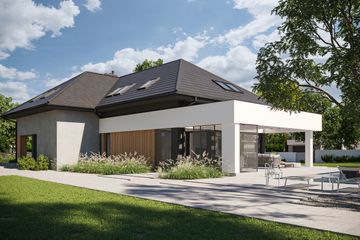  Projekt domu NewHouse 707 (KRZ1019) - projekt domu parterowego z poddaszem - Zdjęcie 8