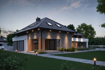  Projekt domu NewHouse 707 (KRZ1019) - projekt domu parterowego z poddaszem - Zdjęcie 9