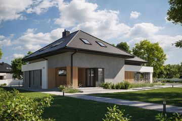  Projekt domu NewHouse 707 (KRZ1019) - projekt domu parterowego z poddaszem - Zdjęcie 10