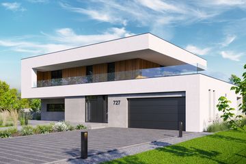  Projekt domu NewHouse 727 (KRZ1020) - projekt domu z pełnym piętrem - Zdjęcie 2