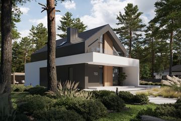  Projekt domu NewHouse 753 (KRZ1028) - projekt domu parterowego z poddaszem - Zdjęcie 9