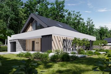  Projekt domu NewHouse 752 G1 (KRZ1030) - projekt domu parterowego z poddaszem - Zdjęcie 2