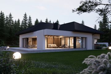  Projekt domu NewHouse 708 w1 (KRZ1031) - projekt domu parterowego - Zdjęcie 2