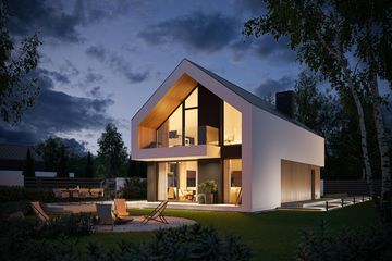  Projekt domu NewHouse 754 (KRZ1032) - projekt domu parterowego z poddaszem - Zdjęcie 1