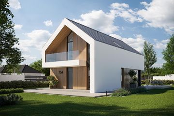  Projekt domu NewHouse 754 (KRZ1032) - projekt domu parterowego z poddaszem - Zdjęcie 5