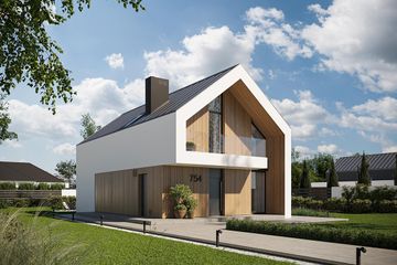  Projekt domu NewHouse 754 (KRZ1032) - projekt domu parterowego z poddaszem - Zdjęcie 8