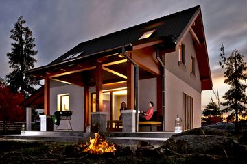  Projekt domu Figa z wiatą [A1] (WRF2355) - projekt domu parterowego z poddaszem - Zdjęcie 4