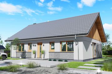  Projekt domu Tani w budowie wiązary (LUZ1001) - projekt domu parterowego - Zdjęcie 1