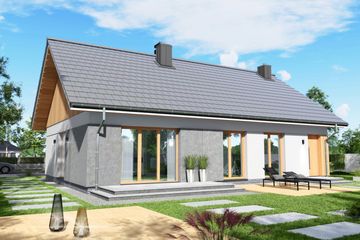  Projekt domu Tani w budowie wiązary (LUZ1001) - projekt domu parterowego - Zdjęcie 2