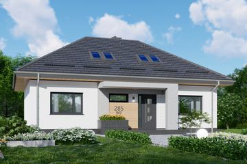  Projekt domu APS 285 wariant 3 (LUA1569) - projekt domu parterowego z poddaszem - Zdjęcie 1