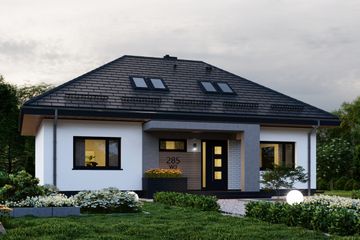  Projekt domu APS 285 wariant 3 (LUA1569) - projekt domu parterowego z poddaszem - Zdjęcie 2