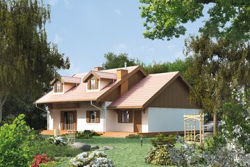  Projekt domu C226AS (WAI1445) - projekt domu parterowego z poddaszem - Zdjęcie 2