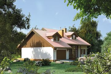  Projekt domu C226AS (WAI1445) - projekt domu parterowego z poddaszem - Zdjęcie 3