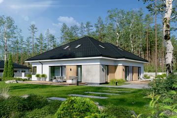  Projekt domu EG-91 (WWB1120) - projekt domu parterowego z poddaszem - Zdjęcie 2